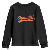 Showgirl Youth Sweatshirt Varsity Script Vintage Sports Jersey Style - Wonder Print Shop