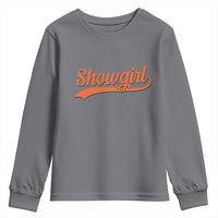 Showgirl Youth Sweatshirt Varsity Script Vintage Sports Jersey Style - Wonder Print Shop