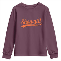 Showgirl Youth Sweatshirt Varsity Script Vintage Sports Jersey Style - Wonder Print Shop