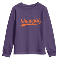 Showgirl Youth Sweatshirt Varsity Script Vintage Sports Jersey Style - Wonder Print Shop