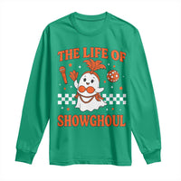 Funny Halloween Costume Showgirl Long Sleeve Shirt The Life of A Showghoul Cute Ghost - Wonder Print Shop