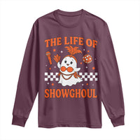 Funny Halloween Costume Showgirl Long Sleeve Shirt The Life of A Showghoul Cute Ghost - Wonder Print Shop