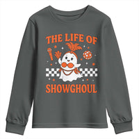 Funny Halloween Costume Showgirl Youth Sweatshirt The Life of A Showghoul Cute Ghost - Wonder Print Shop