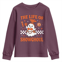 Funny Halloween Costume Showgirl Youth Sweatshirt The Life of A Showghoul Cute Ghost - Wonder Print Shop