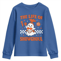 Funny Halloween Costume Showgirl Youth Sweatshirt The Life of A Showghoul Cute Ghost - Wonder Print Shop