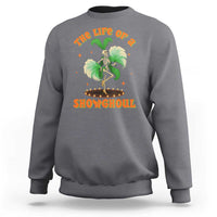 Funny Halloween Costume Showgirl Sweatshirt The Life of A Showghoul Slay Skeleton Girl - Wonder Print Shop