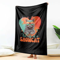 The Life Of A Showcat Throw Blanket Funny Cat Showgirl Era Heart Shape - Wonder Print Shop