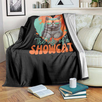 The Life Of A Showcat Throw Blanket Funny Cat Showgirl Era Heart Shape - Wonder Print Shop