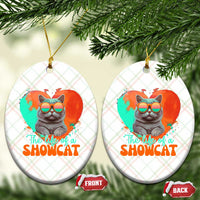 The Life Of A Showcat Ceramic Ornament Funny Cat Showgirl Era Heart Shape - Wonder Print Shop