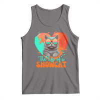 The Life Of A Showcat Tank Top Funny Cat Showgirl Era Heart Shape - Wonder Print Shop