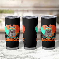 The Life Of A Showcat Tumbler Cup Funny Cat Showgirl Era Heart Shape - Wonder Print Shop