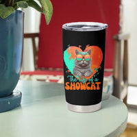 The Life Of A Showcat Tumbler Cup Funny Cat Showgirl Era Heart Shape - Wonder Print Shop