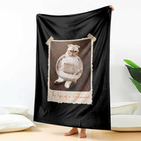 The Life Of A Showcat Throw Blanket Funny Vintage Photo Cat Era - Wonder Print Shop