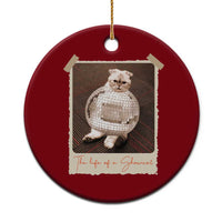 The Life Of A Showcat Ceramic Ornament Funny Vintage Photo Cat Era - Wonder Print Shop