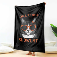 The Life Of A Showcat Throw Blanket Funny Cat Showgirl Era - Wonder Print Shop