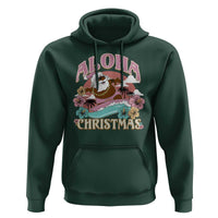 Hawaii Christmas Hoodie Retro African American Surfing Santa With Tattoos Aloha Christmas