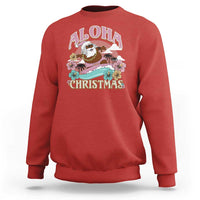 Hawaii Christmas Sweatshirt Retro African American Surfing Santa With Tattoos Aloha Christmas - Wonder Print Shop