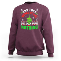 Funny Xmas Sweatshirt On The List Of Naughty And I Regret Nothing Christmas - Wonder Print Shop