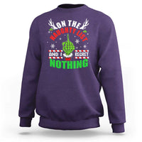 Funny Xmas Sweatshirt On The List Of Naughty And I Regret Nothing Christmas - Wonder Print Shop