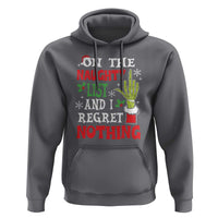 Funny Christmas Hoodie On The List Of Naughty And I Regret Nothing Xmas