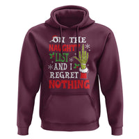 Funny Christmas Hoodie On The List Of Naughty And I Regret Nothing Xmas