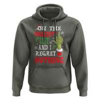 Funny Christmas Hoodie On The List Of Naughty And I Regret Nothing Xmas