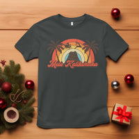 Hawaii Christmas T Shirt Mele Kalikimaka Retro Hawaiian Island Palm Tree Xmas Lights - Wonder Print Shop