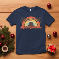 Hawaii Christmas T Shirt Mele Kalikimaka Retro Hawaiian Island Palm Tree Xmas Lights - Wonder Print Shop