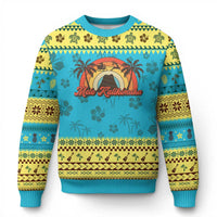 Hawaii Ugly Christmas Sweater Mele Kalikimaka Retro Hawaiian Island Palm Tree Xmas Lights - Wonder Print Shop