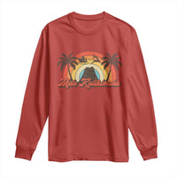Hawaii Christmas Long Sleeve Shirt Mele Kalikimaka Retro Hawaiian Island Palm Tree Xmas Lights