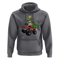 Christmas Dinosaur Monster Truck Hoodie
