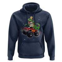 Christmas Dinosaur Monster Truck Hoodie