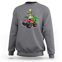 Christmas Dinosaur Monster Truck Sweatshirt - Wonder Print Shop