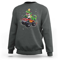 Christmas Dinosaur Monster Truck Sweatshirt - Wonder Print Shop