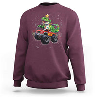 Christmas Dinosaur Monster Truck Sweatshirt - Wonder Print Shop