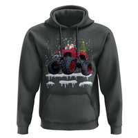 Christmas Santa Monster Truck Hoodie American Offroad Xmas Boys Kids Toddler Youth