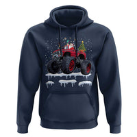 Christmas Santa Monster Truck Hoodie American Offroad Xmas Boys Kids Toddler Youth