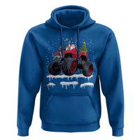 Christmas Santa Monster Truck Hoodie American Offroad Xmas Boys Kids Toddler Youth