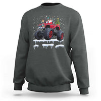 Christmas Santa Monster Truck Sweatshirt American Offroad Xmas Boys Kids Toddler Youth - Wonder Print Shop