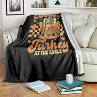 Thanksgiving Kids Throw Blanket Coolest Turkey At The Table Boys Toddler Youth - Wonder Print Shop