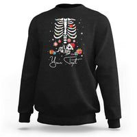 Personalized Pregnancy Announcement Sweatshirt Custom Name Maternity Christmas Skeleton Baby Monster Mom To Be Tee - Wonder Print Shop