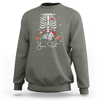 Personalized Pregnancy Announcement Sweatshirt Custom Name Maternity Christmas Skeleton Baby Monster Mom To Be Tee - Wonder Print Shop