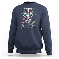 Personalized Pregnancy Announcement Sweatshirt Custom Name Maternity Christmas Skeleton Baby Monster Mom To Be Tee - Wonder Print Shop