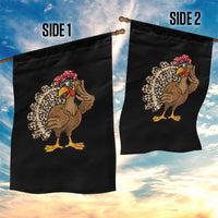 Funny Thanksgiving Garden Flag Turkey Women Girl Leopard Print Autumn Fall - Wonder Print Shop