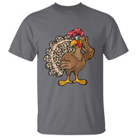 Funny Thanksgiving T Shirt Turkey Women Girl Leopard Print Autumn Fall - Wonder Print Shop