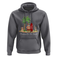 Hawaii Christmas Hoodie Christmas On The Beach Holiday Xmas Palm Tree