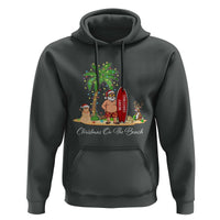 Hawaii Christmas Hoodie Christmas On The Beach Holiday Xmas Palm Tree