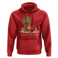 Hawaii Christmas Hoodie Christmas On The Beach Holiday Xmas Palm Tree