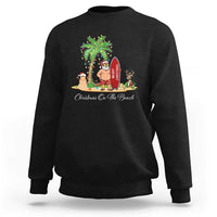 Hawaii Christmas Sweatshirt Christmas On The Beach Holiday Xmas Palm Tree - Wonder Print Shop