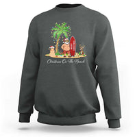 Hawaii Christmas Sweatshirt Christmas On The Beach Holiday Xmas Palm Tree - Wonder Print Shop